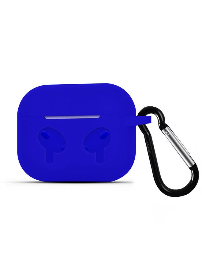 CATANES (for Airpods 3) Soft Silicone Skin Case Cover with Keychain for AirPods 3rd Generation Charging Case Cover,Ultrathin Thick Protective Case Blue - Image 1