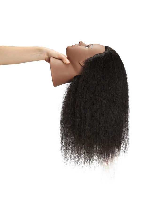 Hairingrid Mannequin Head 14" 100% Real Hair Hairdresser Cosmetology Mannequin Manikin Training Head Hair and Free Clamp Holder (14 Inch) - Image 4