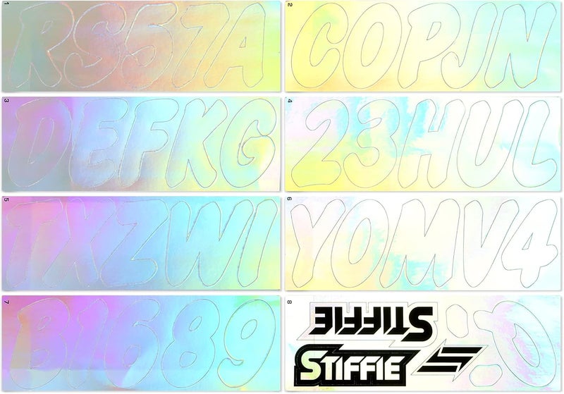 STIFFIE Whip-One Chrome 3" Alpha-Numeric Registration Identification Numbers Stickers Decals for Boats & Personal Watercraft - Image 3