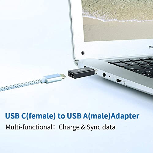 VEROX USB A 3.0 Male to USB 3.1 Type C Female Adapter Connector Type C Adapter Compatible with All Smartphone, Pc, Laptop, Charger with Standard USB Interface- Black - Image 2
