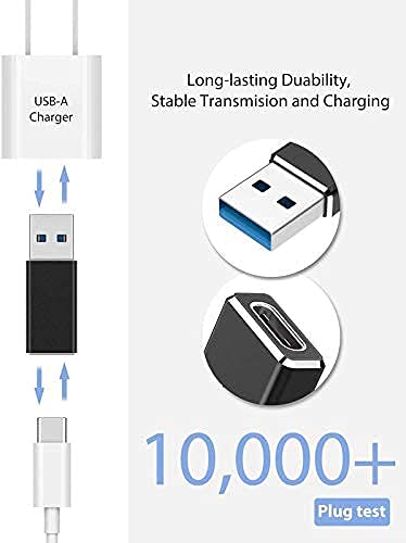 VEROX USB A 3.0 Male to USB 3.1 Type C Female Adapter Connector Type C Adapter Compatible with All Smartphone, Pc, Laptop, Charger with Standard USB Interface- Black - Image 5