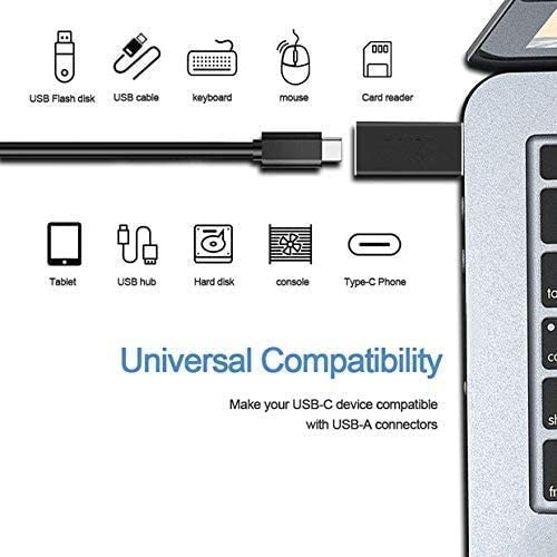 VEROX USB A 3.0 Male to USB 3.1 Type C Female Adapter Connector Type C Adapter Compatible with All Smartphone, Pc, Laptop, Charger with Standard USB Interface- Black - Image 3
