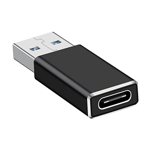 VEROX USB A 3.0 Male to USB 3.1 Type C Female Adapter Connector Type C Adapter Compatible with All Smartphone, Pc, Laptop, Charger with Standard USB Interface- Black - Image 1