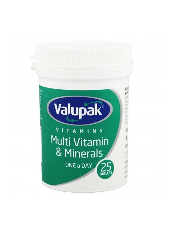 VALUPAK Multi Vitamin & Minerals Dietary Supplement, 25 Tablets
