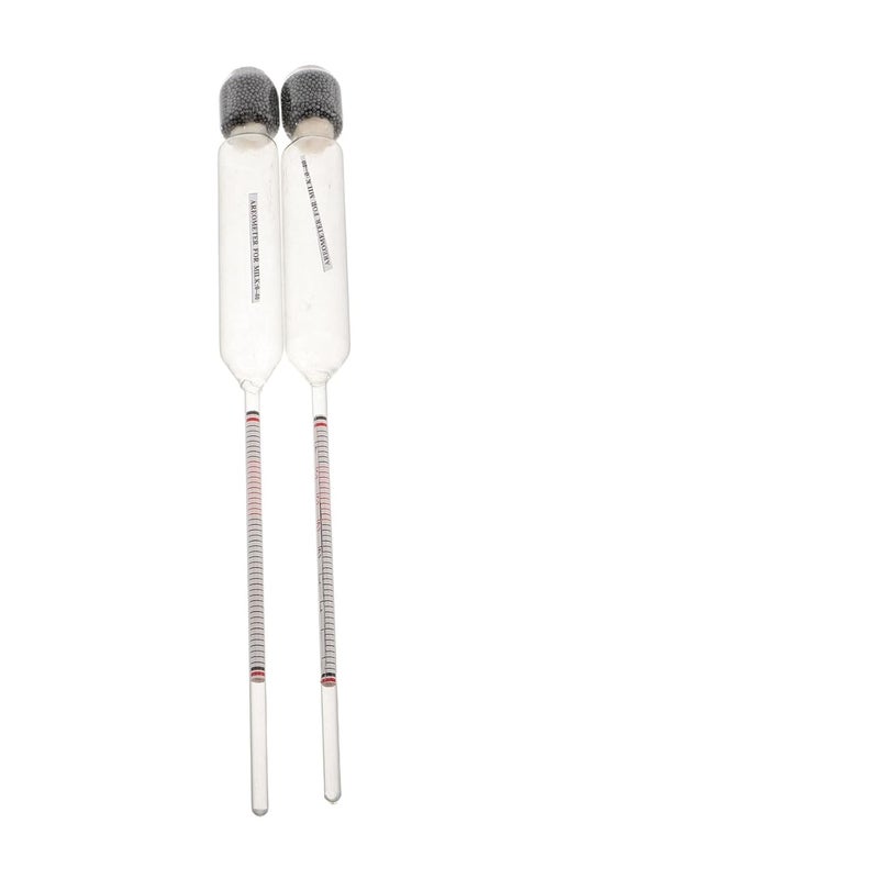 2pcs Milk Density Hydrometer Lactometer Set for Cow and Goat Milk Testing Scientific Analyzer with 0-40 Scale for Accurate Dairy Composition Measurement Laboratory Hydrometer - Image 1