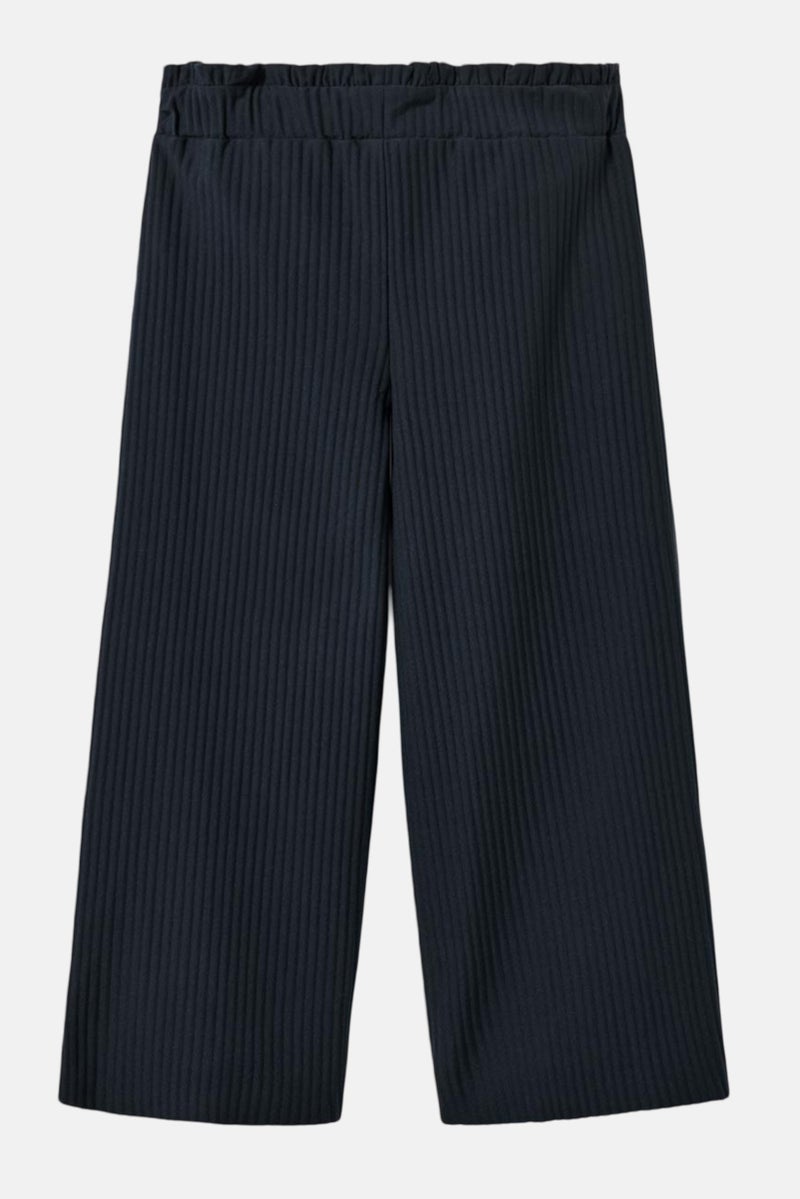 Tchibo Kids Girl Ribbed Wide Pants, Dark Green - Image 3