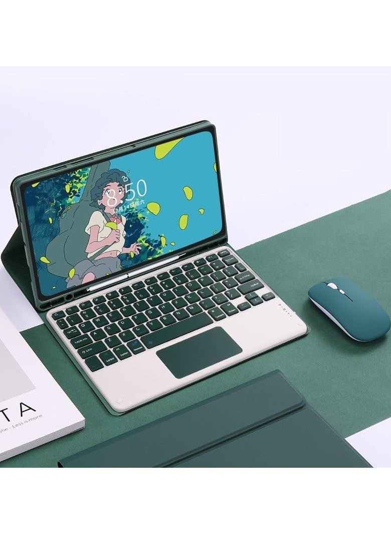 Keyboard compatible with Honor Pad 9 12.1-inch case with built-in pencil slot, magnetic detachable wireless Bluetooth trackpad Trackpad keyboard with mouse case - Image 1