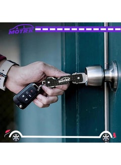 MOTRK Motrk Keychain Carbon Fiber Compact Key Holder, Smart Key Organizer Keychain (4-16 Keys) Key Organizer, Key Holder Premium Heavy Duty, Key Organizer Car Accessories, Key Chain Keys Organizer  - Image 2