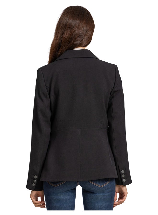 Esla Semi Peplum Cut Sharp Pocket Caps Blazer - Image 3