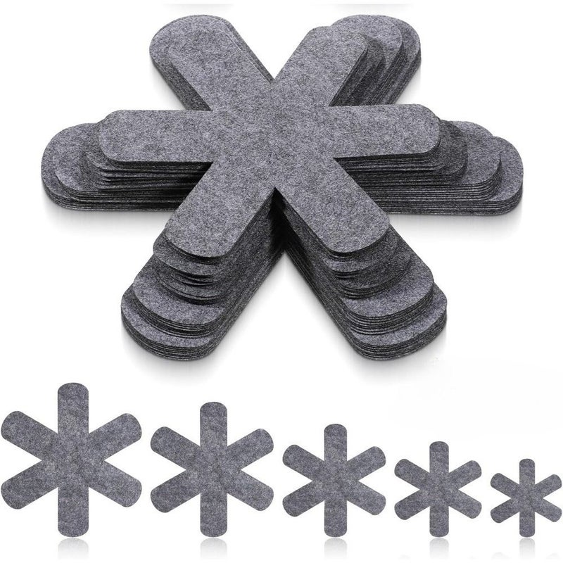 6 Pcs Non Stick Pot Bottom Protectors Circular Hexagonal Pan Cushions - Image 2