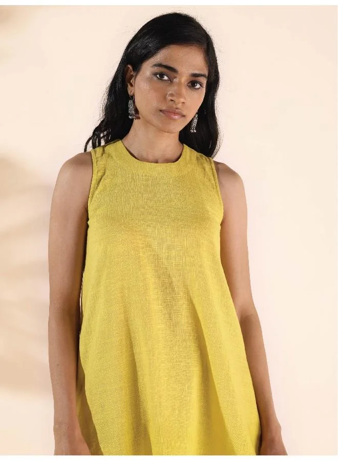 trueBrowns trueBrowns Lime Cotton Sleeveless Co-ord Set