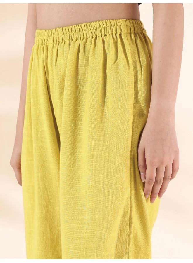 trueBrowns trueBrowns Lime Cotton Sleeveless Co-ord Set