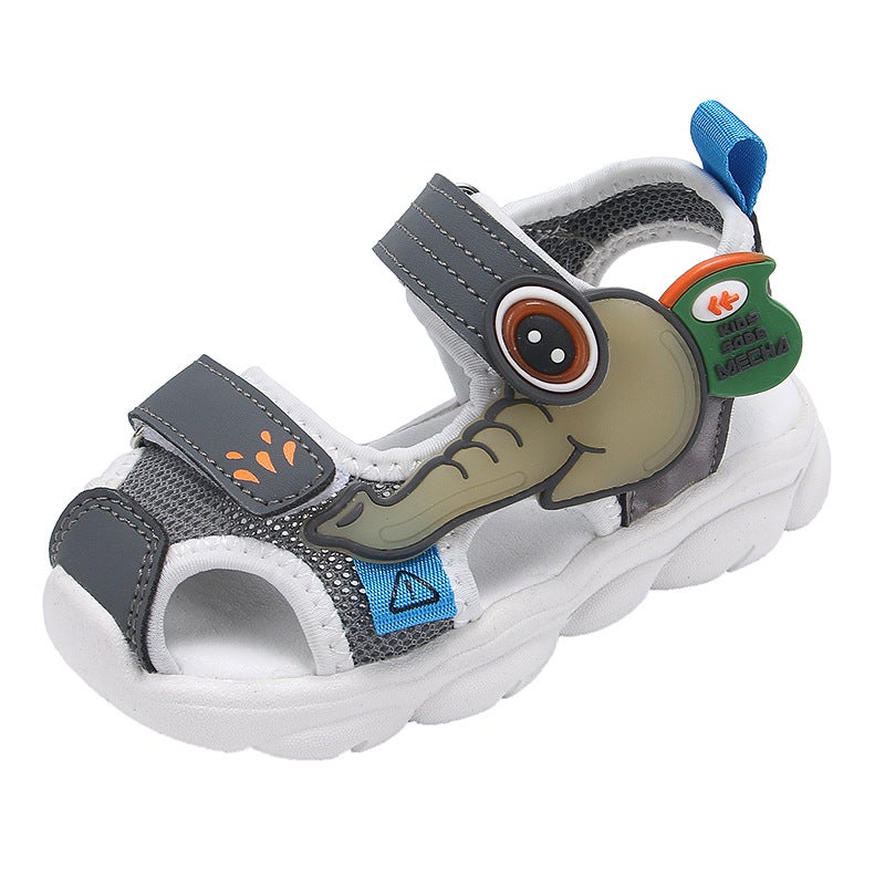 Children'S Sports Sandals Style Covered Toe Shoes Boys And Girls Baby Elephant Cartoon Baby Shoes Soft Sole Non-Slip - Image 1