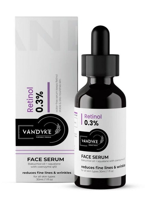 0.3% Retinol Anti Ageing Serum With Q10 For Fine Lines & Wrinkles (30 Ml)