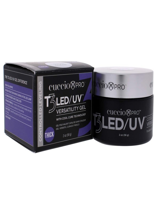 Cuccio Pro T3 LED/UV Cool Cure Versatility Gel - Controlled Levelling - Incredibly Flexible - Strong Adhesion - Thick Viscosity - Fast Application - Quick Cure - Clear - 2 Oz Nail Gel - Image 3