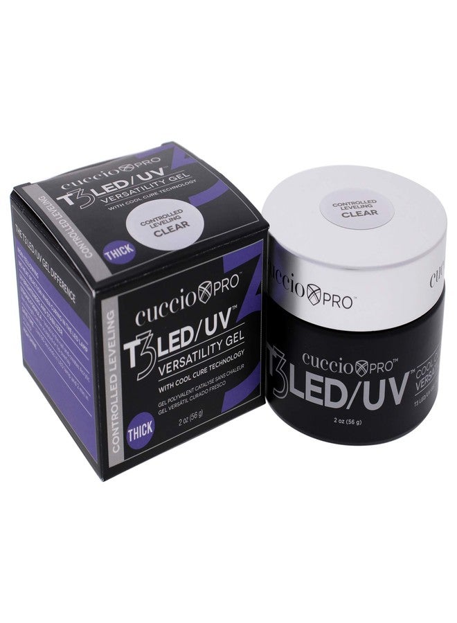 Cuccio Pro T3 LED/UV Cool Cure Versatility Gel - Controlled Levelling - Incredibly Flexible - Strong Adhesion - Thick Viscosity - Fast Application - Quick Cure - Clear - 2 Oz Nail Gel - Image 4