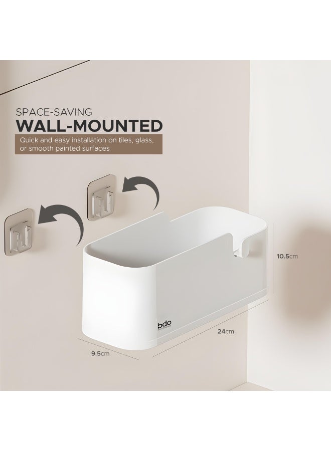 bdo Wall-Mounted Soap Rack – Durable Plastic Soap Holder with Drainage for Bathroom & Kitchen Organization. Space-Saving Easy-to-Install Soap Dish Keeps Bars Dry and Long-Lasting. - Image 4