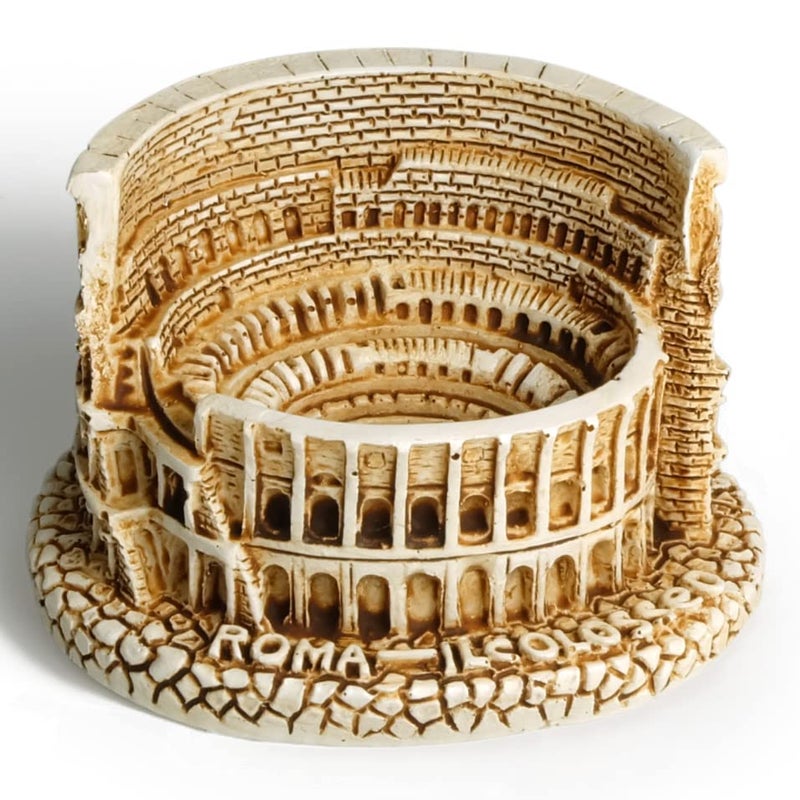 Transgood Roman Colosseum الإيطالية الهدايا التذكارية الكولوسيوم نموذج راتنج صغير الحجم الكولوسيوم النحت القديم لعمارة الرومانية سطح المكتب D؟ - Image 1