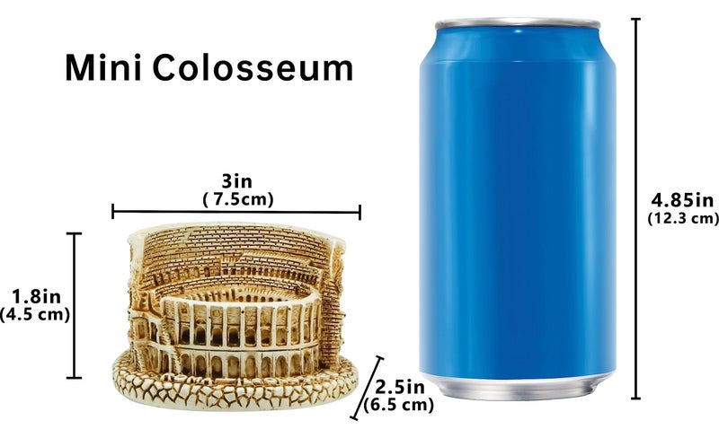 Transgood Roman Colosseum الإيطالية الهدايا التذكارية الكولوسيوم نموذج راتنج صغير الحجم الكولوسيوم النحت القديم لعمارة الرومانية سطح المكتب D؟ - Image 4