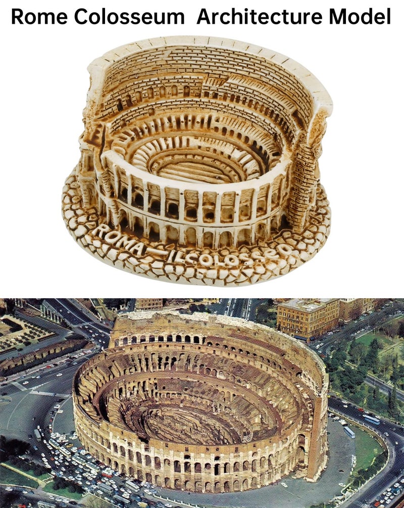 Transgood Roman Colosseum الإيطالية الهدايا التذكارية الكولوسيوم نموذج راتنج صغير الحجم الكولوسيوم النحت القديم لعمارة الرومانية سطح المكتب D؟ - Image 2