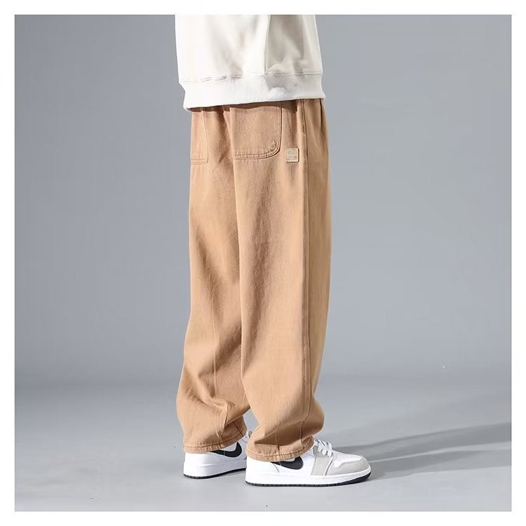 Japanese Work Pants Men'S Tide Straight Pants Casual Pants American Plus Size Loose A Generation Of Hair - Image 1