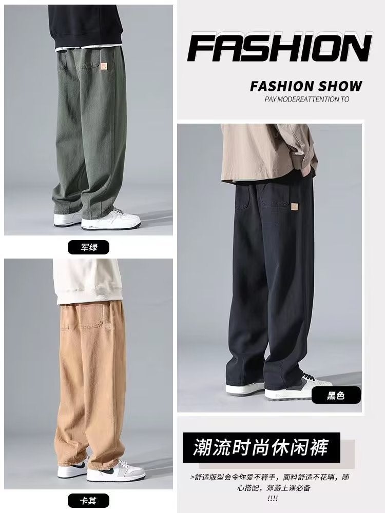 Japanese Work Pants Men'S Tide Straight Pants Casual Pants American Plus Size Loose A Generation Of Hair - Image 4