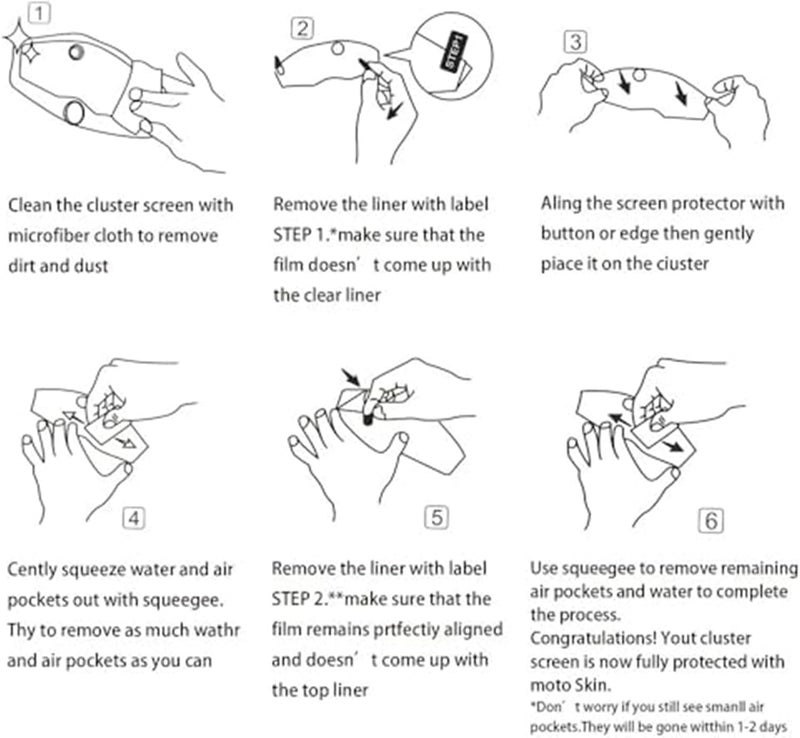 QASULER Motorcycle Dashboard Screen Protector - Image 4