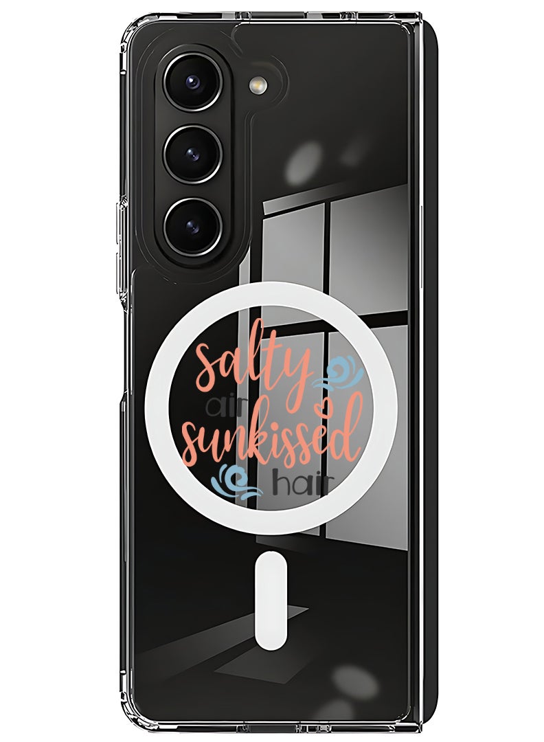 Theodor Magnetic Case for Samsung Galaxy Z Fold 5 Compatible with MagSafe Wireless Charging, Shockproof Phone Bumper Cover Salty air sunkissed air - Image 1