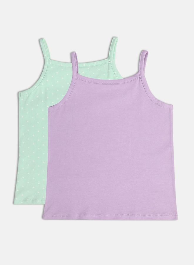 MINIKLUB Pack of 2 - Girls Cotton Camisole - Image 2
