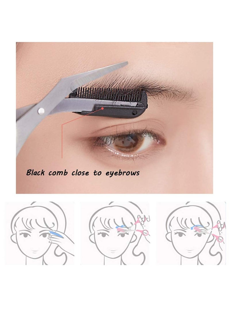 HiMo Eyebrow Kit, 6 in 1 Eyebrow Scissors, Tweezer, Eyebrow Razor, Shaping Scissors & Brush for Women - Image 2