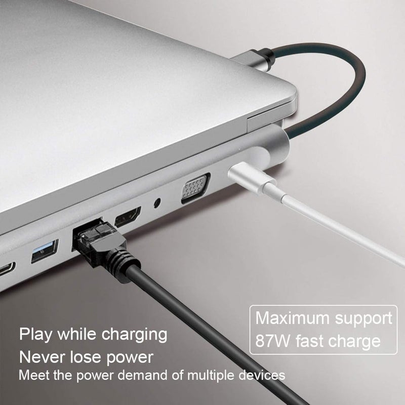 ويوبلز محول USB-C متعدد المنافذ، 11 في 1، USB 3.1 إلى HDMI، غلاف من الألومنيوم مع منفذ HDMI بدقة 4K، متوافق مع MacBook Pro/Air 2020/2019، iPad Pro 2020، Surface Go، XPS، وغيرها من أجهزة Type-C - Image 4