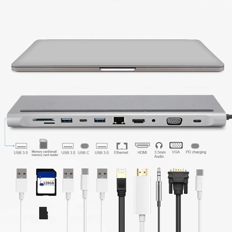 ويوبلز محول USB-C متعدد المنافذ، 11 في 1، USB 3.1 إلى HDMI، غلاف من الألومنيوم مع منفذ HDMI بدقة 4K، متوافق مع MacBook Pro/Air 2020/2019، iPad Pro 2020، Surface Go، XPS، وغيرها من أجهزة Type-C - Image 5