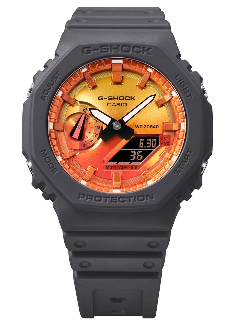 G-SHOCK Analog Digital Carbon Core Guard Octagon Shape Men's Watch GA-2100FL-8A - Image 4