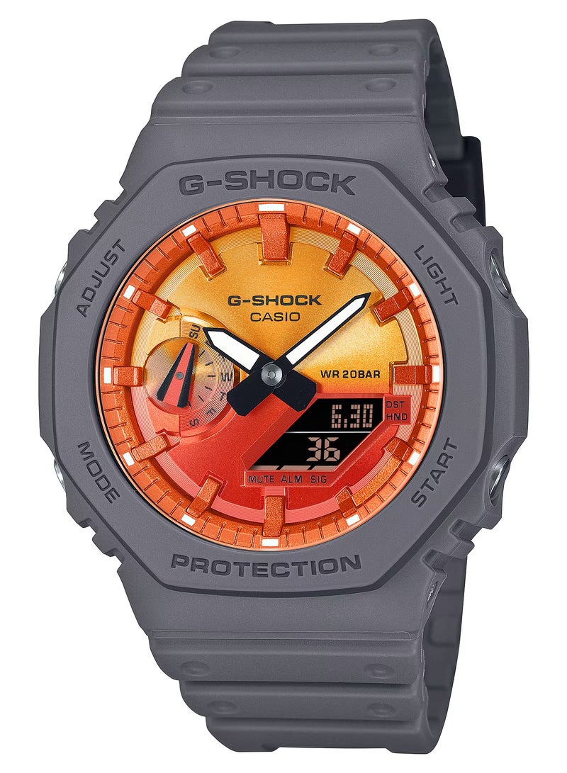 G-SHOCK Analog Digital Carbon Core Guard Octagon Shape Men's Watch GA-2100FL-8A - Image 1
