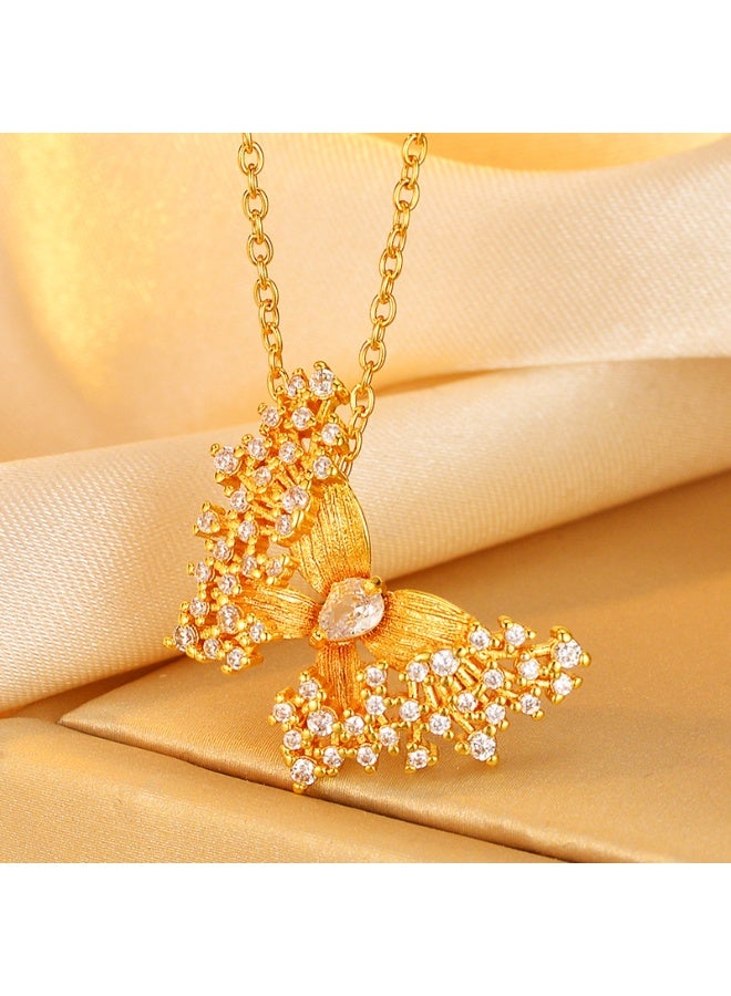 KUYING Fashionable Retro Light Luxury Personalized Necklace 