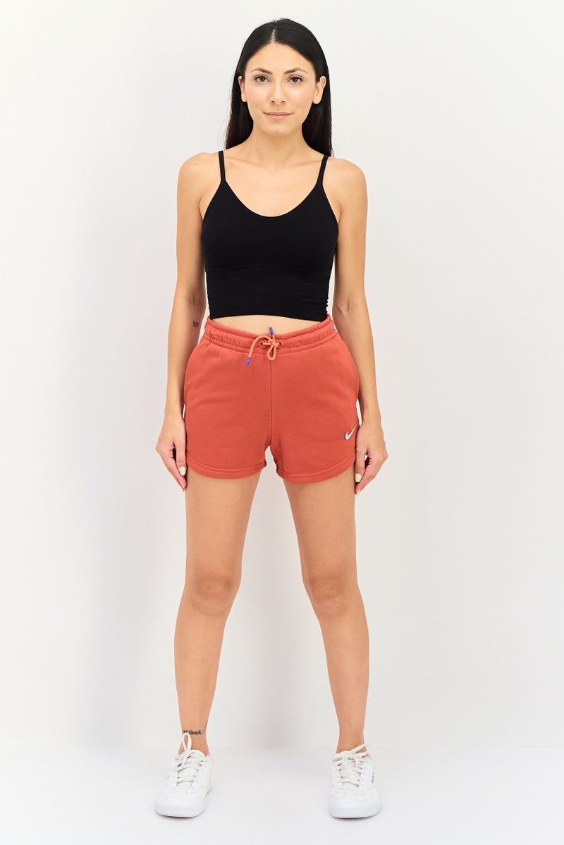 Nike Women Sportswear Fit Drawstring Outdoor Shorts, Rust - Image 3