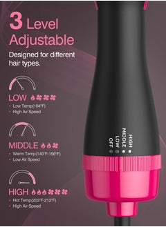 XnYao Hair Dryer Brush Blow Dryer Brush in One 4 in 1 Styling Tools Hair Dryer and Styler Volumizer, Hot Air Brush for Drying, Straightening, Curling  - Image 3