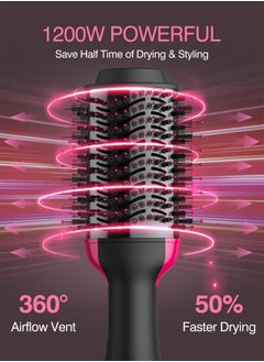 XnYao Hair Dryer Brush Blow Dryer Brush in One 4 in 1 Styling Tools Hair Dryer and Styler Volumizer, Hot Air Brush for Drying, Straightening, Curling  - Image 4
