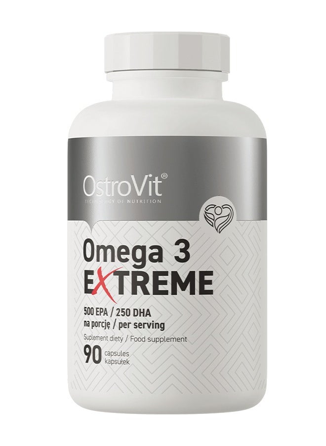 OstroVit - Omega 3 Extreme 500 EPA, 250 DHA per serving 90 Capsule - Image 1