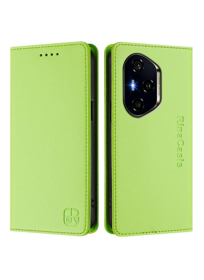 Green Tiger Case For Honor 400 RC01 Dual-Folded Magnetic Suction RFID Leather Phone Case  - Image 2