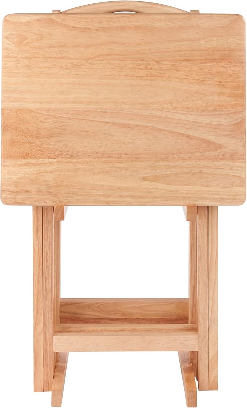 وينسم طاولة الوجبات الخفيفة Wood Alex الطبيعية مجموعة 5 قطع، 25.98 بوصة - Image 4