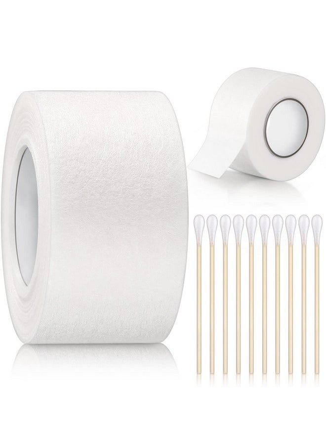 Tondiamo - 1 Inch X 30 Feet Ear Tape For Dogs And 4 Inch Bamboo Buds Non Woven Dog Ear Forms Cotton Dog Ear Swabs Self Adhesive Doberman Ear Support Bamboo Handle Ear Buds For Dogs Dog Ear Care Kit For Cat Dog - Image 1