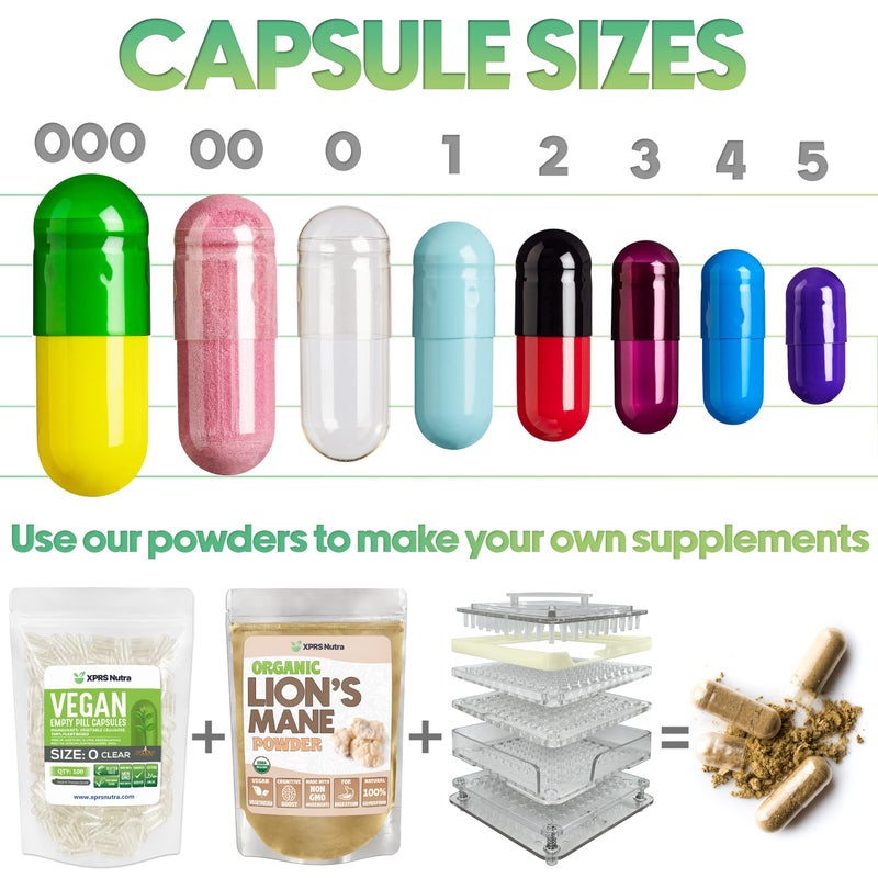 XPRS Nutra Gelatin Size 00 Separated Capsules - 1000 Count Gelatin Empty Capsules Separated in Bags - Separated Empty 00 Capsules - Pill Capsules DIY - Image 4
