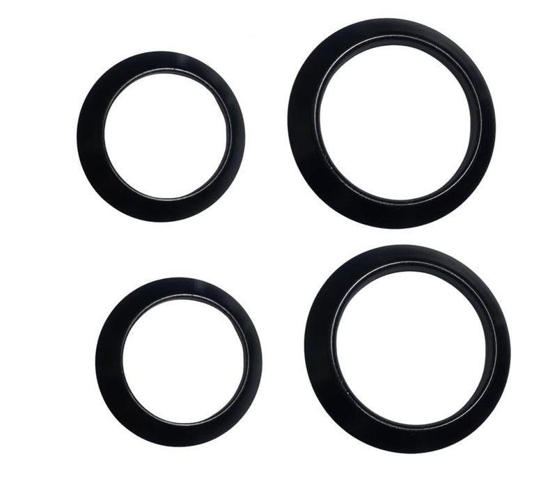 SUN FLASH قطع غيار موقد الغاز | حلقات دائرية مغطاة بالمينا غير لاصقة لموقد 4 شعلات (2 صغيرة 70MM، 1 كبيرة 80MM، 1 كبيرة 92MM) | متوافقة مع مواقد الغاز ذات الإشعال اليدوي - Image 1