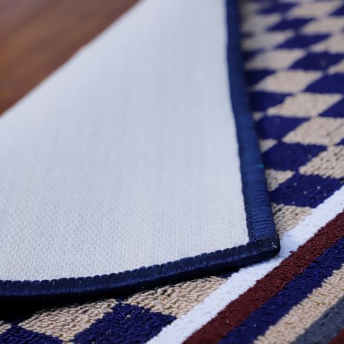 Status Contract Anti Slip Front Monsoon Doormat (38x58cm)| Living Room Rug for Entrance Door|Polypropylene Floor Mat for Home|Essential Small Rug for Office, Bedroom & Kitchen| (Blue), Rectangular - Image 5