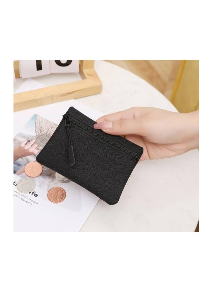 CMGTYYD - Coin Purse Pouch, Portable Mini Wallets for Women & Men, Water-Resistant Oxford Cloth with Zipper, Slim and Compact Design for Coins, Keys, and Small Essentials, 2-Pack - Image 1