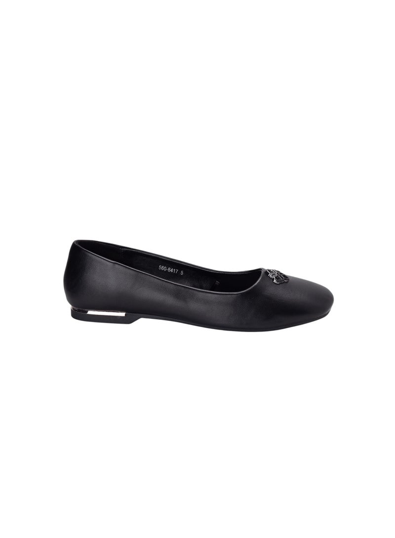 Bata Round Toe Ballerinas  - Image 1