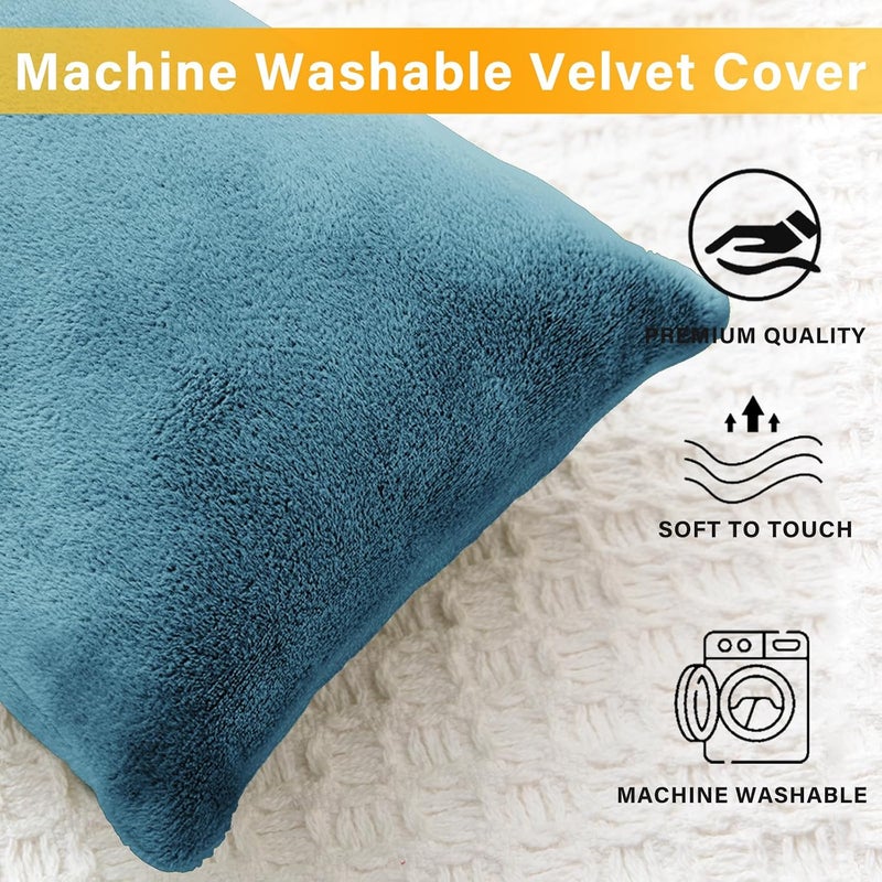 1 MIDDLE ONE 2 Pack Small Pillow, Memory Foam Mini Pillow 11 X 7 Inches for Travel, Sleeping, Nap and Neck, Knee, Lumbar Support, Tiny Cushion for Pet, Dogs (Lake Blue) - Image 4