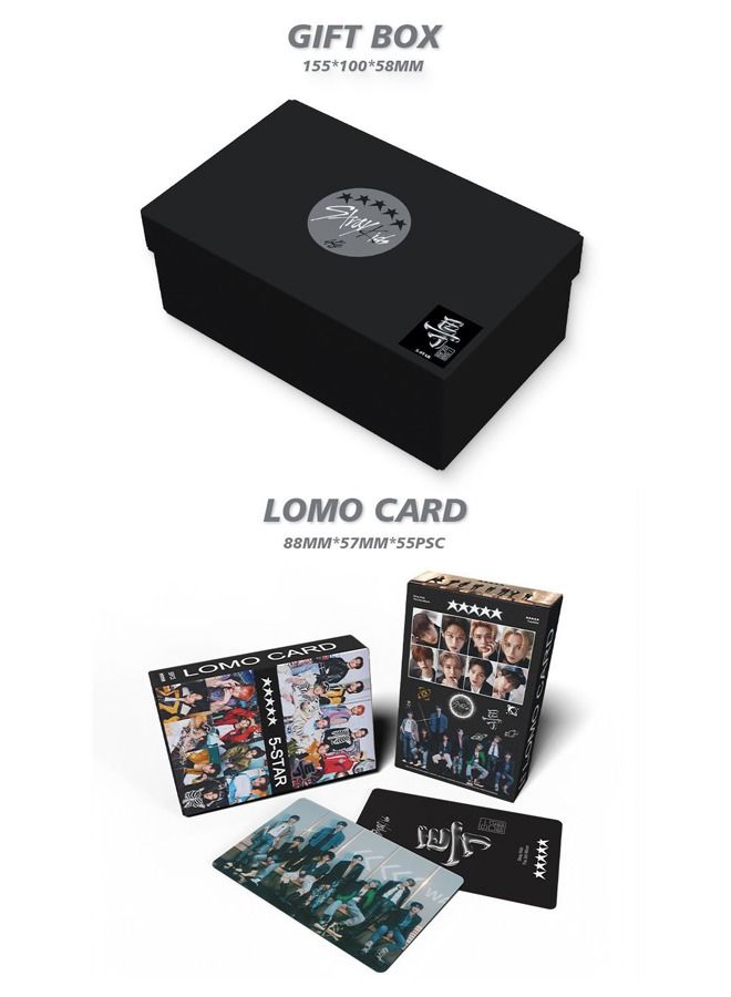 EHOME Stray Kids New Album 5-STAR Gift Box With Lomo Cards, Acrylic Stand, Hand Account Tape, Keychain, Lanyard, Stickers, Photo Card  - Image 2