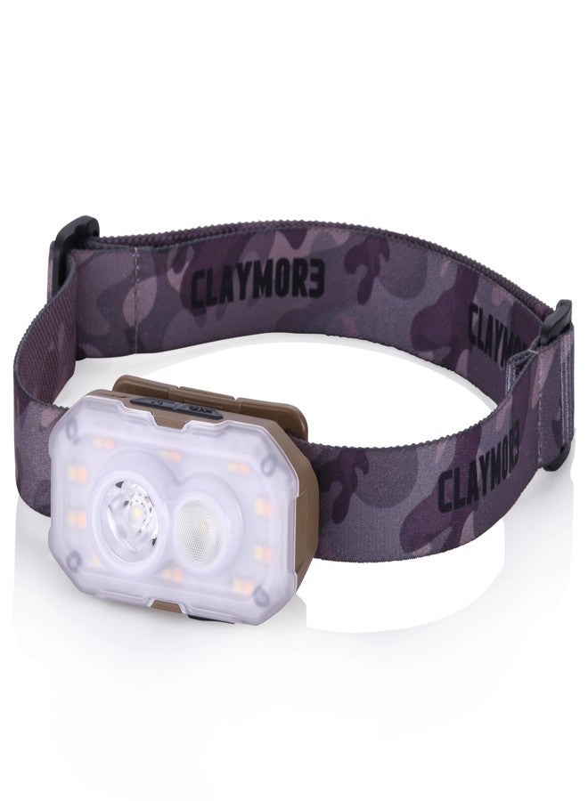 Claymore HEADY+ Tan Rechargeable Wearable Light – 600 Lumens HeadlampMode 6 Light Mode 90° Adjustable Beam IP54 Water-Resistant USB-C Rechargeable Up to 70 Hrs Runtime for Camping, Running, Outdoor - Image 1